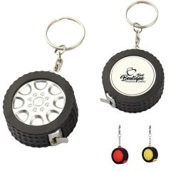 Tire Design Mini Steel Tape Measure Keychain