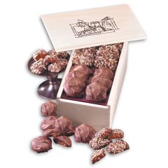 Toffee & Caramel Pecan Clusters In Wooden Collector's Box