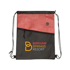 Tonal Heathered Non-Woven Drawstring Backpack