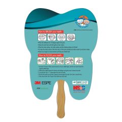Tooth Hand Fan Full Color 1 Side