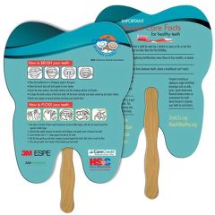 Tooth Hand Fan Full Color 2 Sides