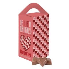 Tote Box With 1 Oz Milk Chocolate Hearts