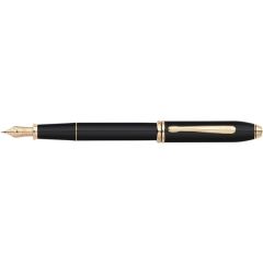 Cross Townsend Black Lacquer Fountain Pen Medium Nib