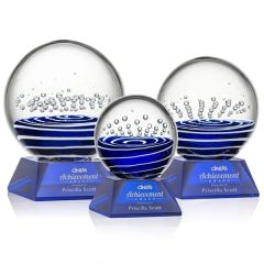 Tranquility Award On Sheffield Base - Blue