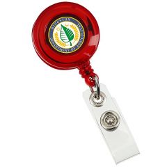 Translucent Plastic Clip On Badge Reel