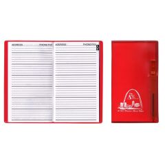Translucent Vinyl Cover Address Book With Flat Matching Pen