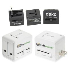 Travel All In One Charger Adapter W/ USB Port