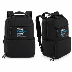 Travel Convertible Backpack With Cooler - Black