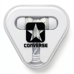 Travel Ear Buds In Triangle Case