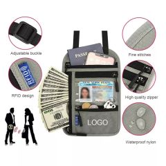 Travel Neck Pouch Passport Holder With RFID Blocking