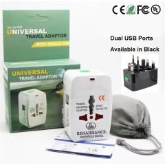 Travelguard Dual-USB Universal Adapter With Surge Protection