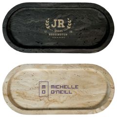 Travertine Or Lava Rock Oval Tray