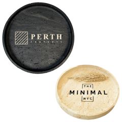 Travertine Or Lava Rock Round Tray