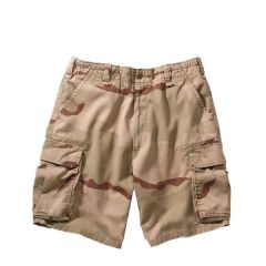 Tri-Color Desert Camo Vintage Paratrooper Cargo Shorts