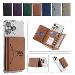 Tri-Fold Magnetic Wallet With Card Holder and Stand