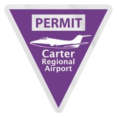 Triangle Clear Static Numbered Inside Parking Permit Decal