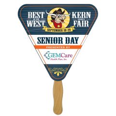 Triangle Hand Fan Full Color 1 Side