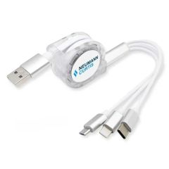 Triflex Retractable 3-In-1 Cable