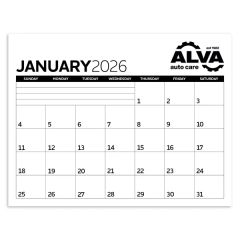 Triumph Calendars Small Monthly Desk Pad - Black & White
