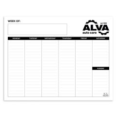 Triumph Calendars Small Weekly Desk Pad - Black & White