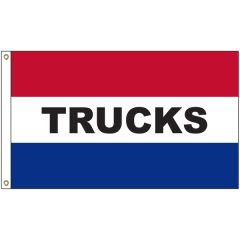 Trucks 3 Ft X 5 Ft Message Flag With Heading and Grommets