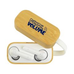 Truly Wireless Earbuds With Bamboo Charging Case