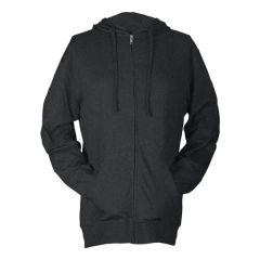 Tultex Unisex Beach Full-Zip Hooded Long Sleeve T-Shirt