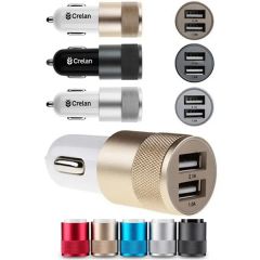 Turbodual Metal 3.1a Dual USB Car Charger