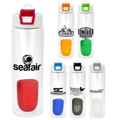 Two Tone Pop Up 24 Oz Recycled Bottle With Floating Infuser