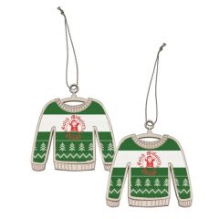 Ugly Sweater Holiday Ornament 2-Sided