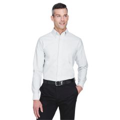 Ultraclub Men's Classic Wrinkle-Resistant Long-Sleeve Oxford