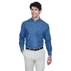 Ultraclub Men's Cypress Denim Shirt With Pocket