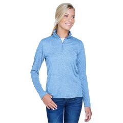 Ultraclub Women's Cool & Dry Heathered Performance Quarte