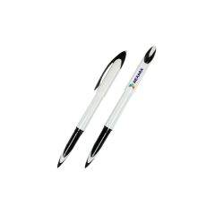 Uni-Ball Air White Barrel Black Trim Capped Pen