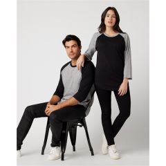 Unisex 3/4 Sleeve Baseball T-Shirt by Cotton Heritage