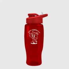 Upcycle Poly-Pure 27 Oz Transparent Bottle W/ Drink Thru Lid