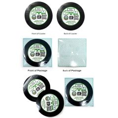 Upcycled Record Coaster 2-Sided - Set Of 2 - Cello Pouch