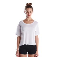 Us Blanks Ladies' Boxy Open Neck Top