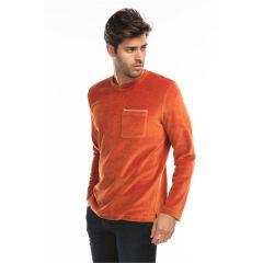 Us Blanks Unisex Velour Long Sleeve Pocket T-Shirt