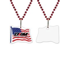 USA Made 1/8 Inch Flag Vinyl Medallion Beads