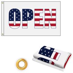USA Open 3 Ft X 5 Ft Knit Poly Flag W/ Heading & Grommets