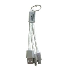 USB Phone Charging Cable Keychain 2-In-1