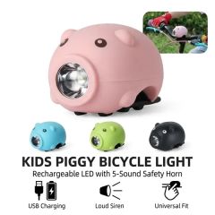 USB Rechargeable Pig Bike Light