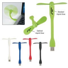 Usb Two Blade Mini Flexible Fan