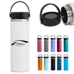 Vacuum Double-Wall Insulated Water Bottle With Handle & Lid