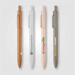 Vale Recycled Plastic Diamond Textured Metallic Pen-Colorjet