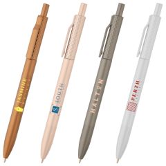 Vale Recycled Plastic Diamond Textured Metallic Pen-Colorjet