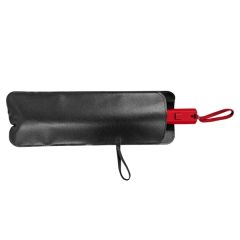Vented Windproof Folding Umbrella W/Deluxe Leatherette Case