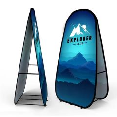 Vertical Duo-View Pop-Up A-Frame Banner