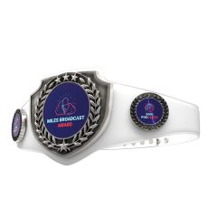 Vibraprint Antique Silver Championship Shield Award Belt